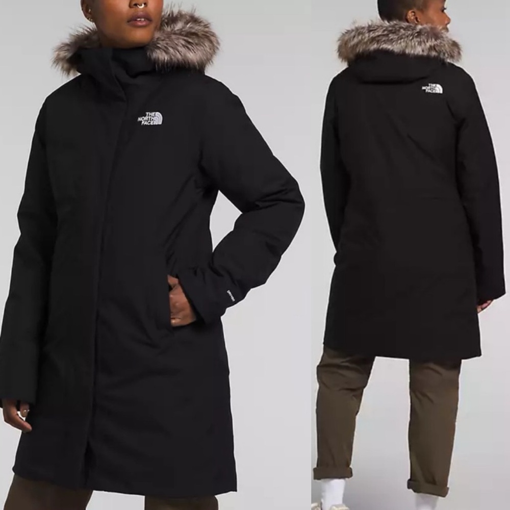 The‎ North Face Arctic Parka black hooded fur size 3X Black NWOT $350 600 snow